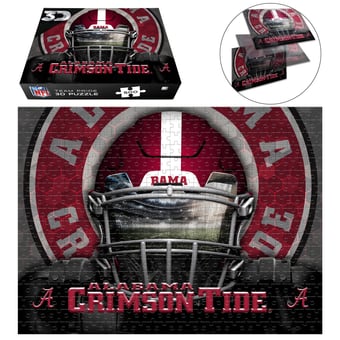 Alabama Crimson Tide 18" x 24" 3D Lenticular Facemask Puzzle