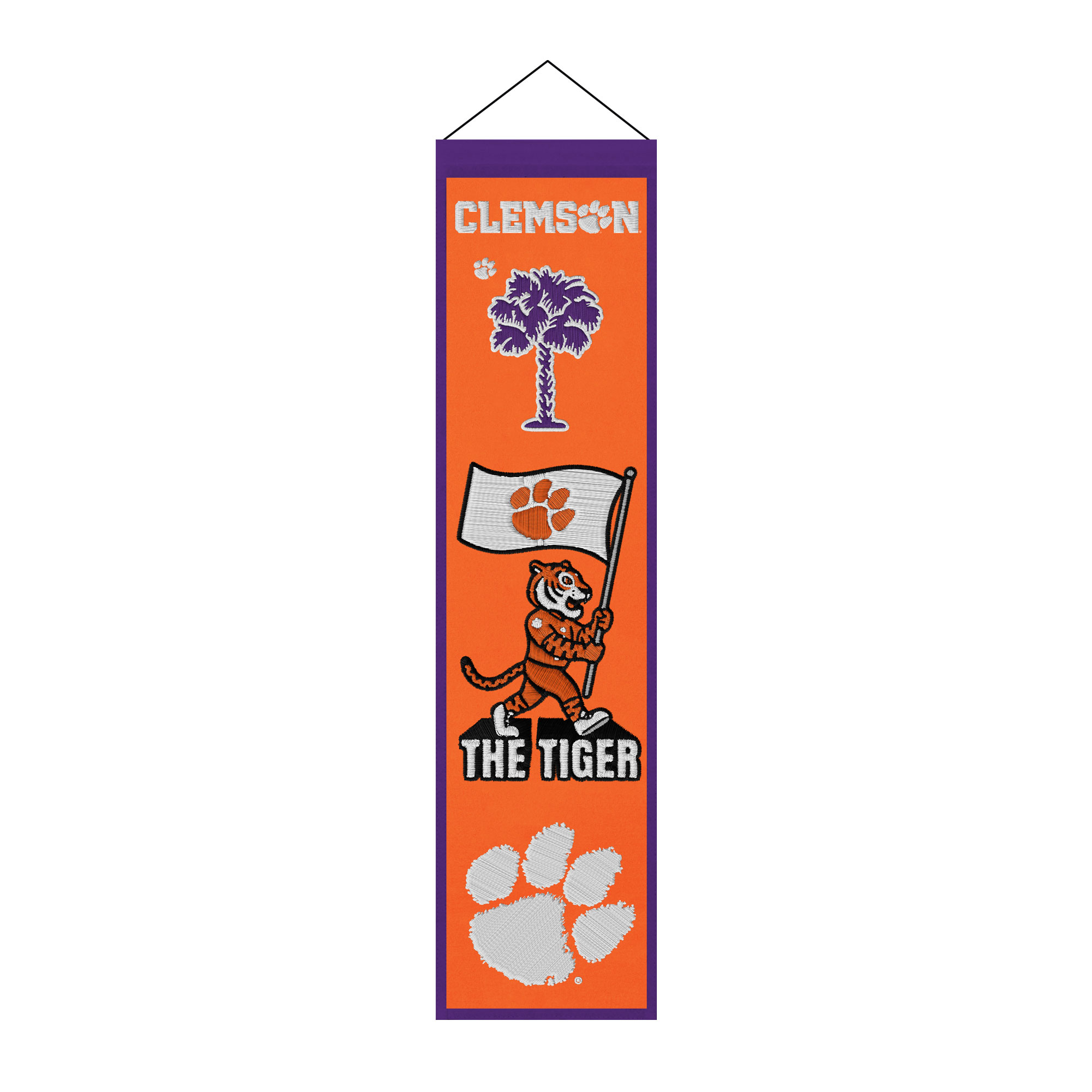 Clemson Tigers 8" x 32" Icons Banner