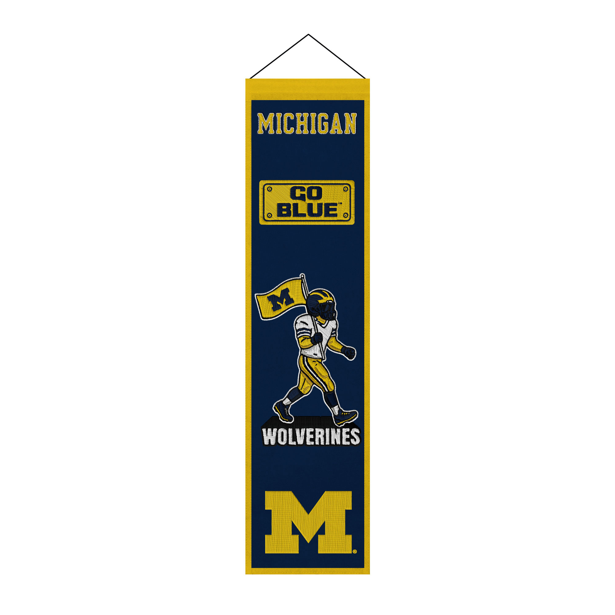 Michigan Wolverines 8" x 32" Icons Banner