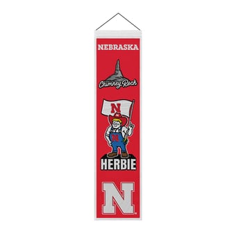 "Nebraska Huskers 8"" x 32"" Icons Banner"