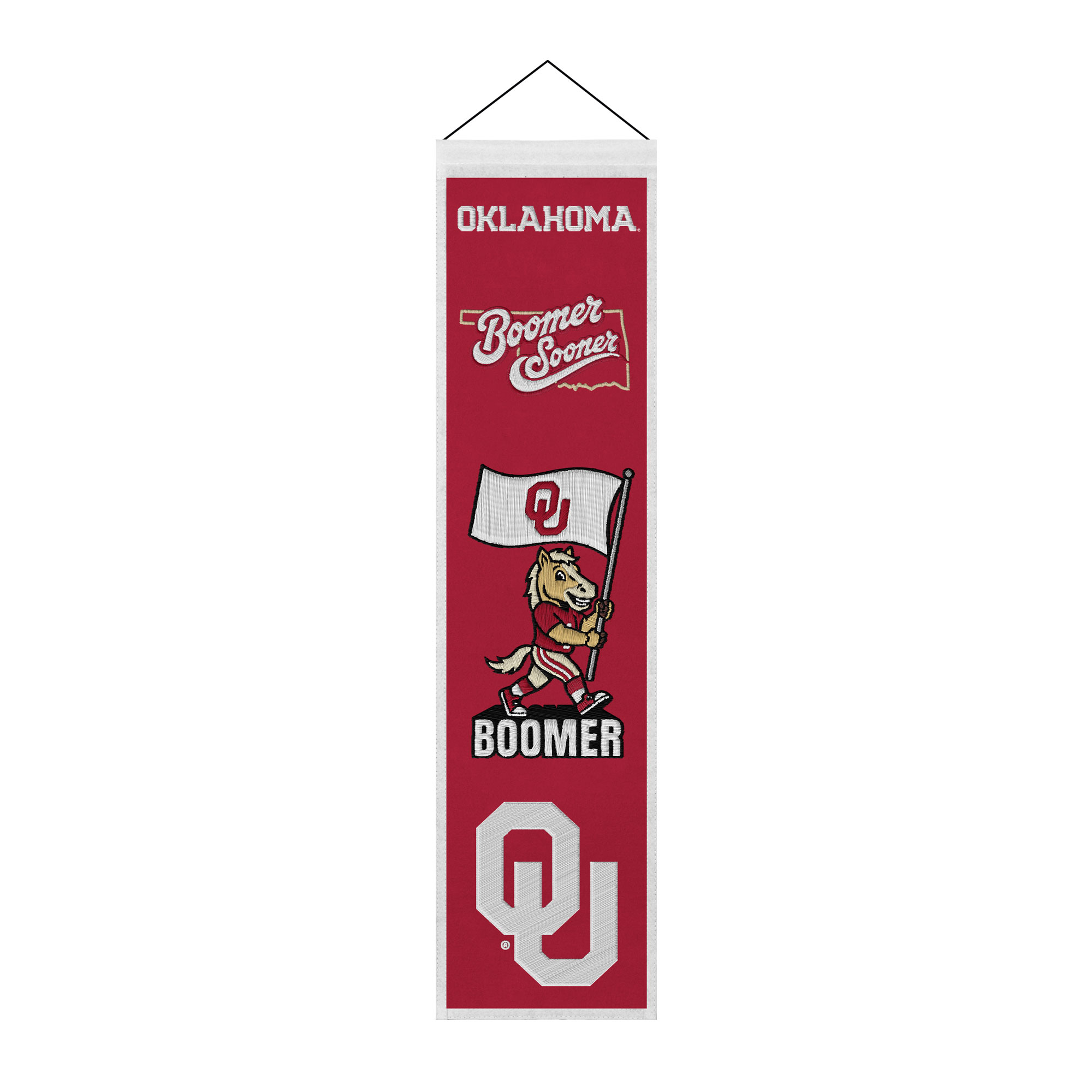 Oklahoma Sooners 8" x 32" Icons Banner