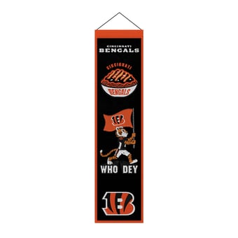 Cincinnati Bengals 8" x 32" Icons Banner