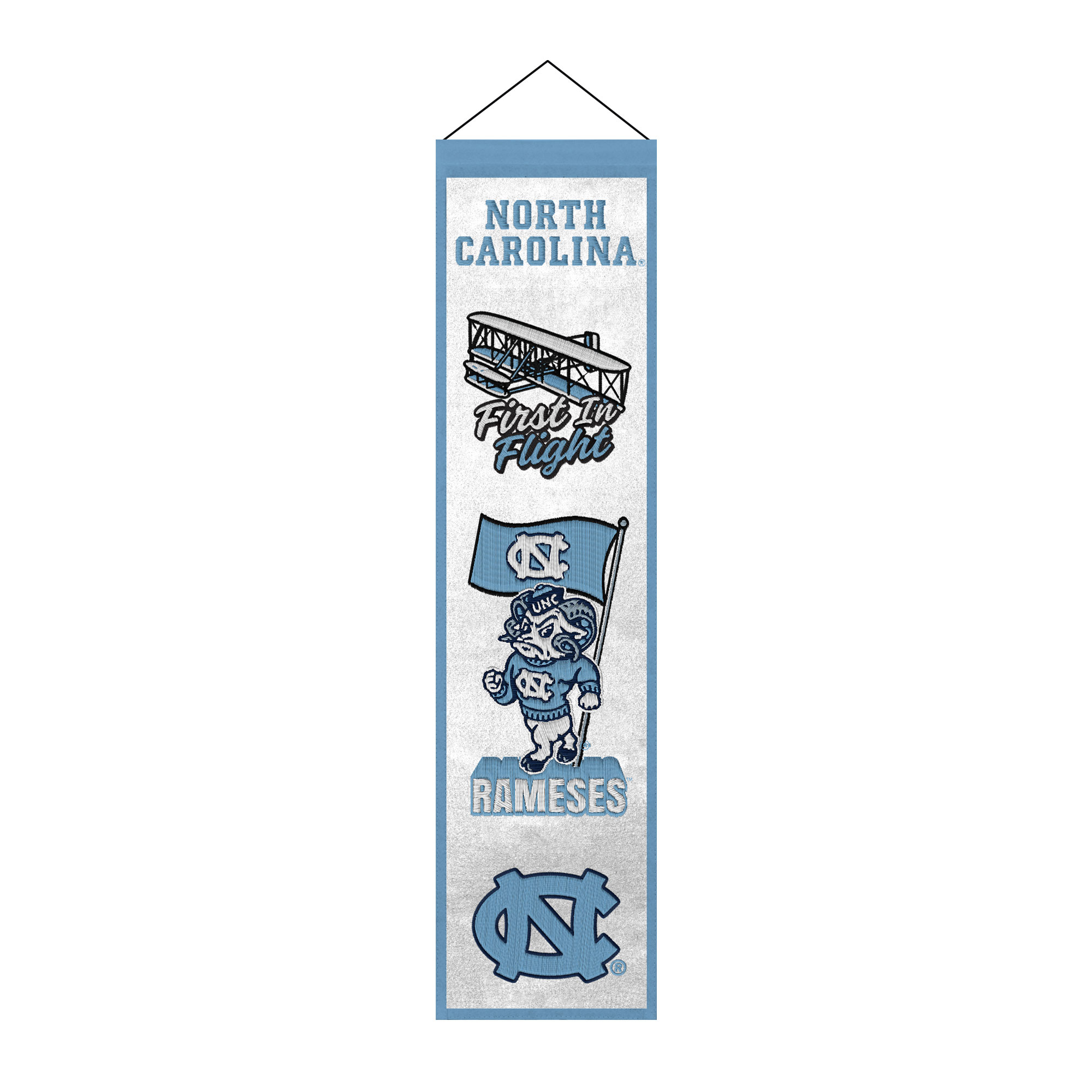 North Carolina Tar Heels 8" x 32" Icons Banner