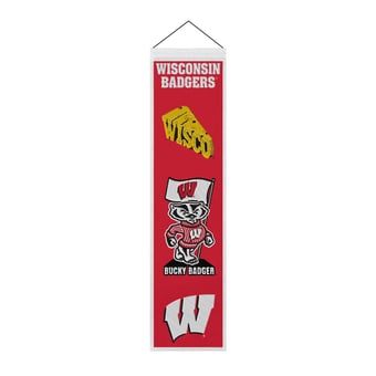 "Wisconsin Badgers 8"" x 32"" Icons Banner"