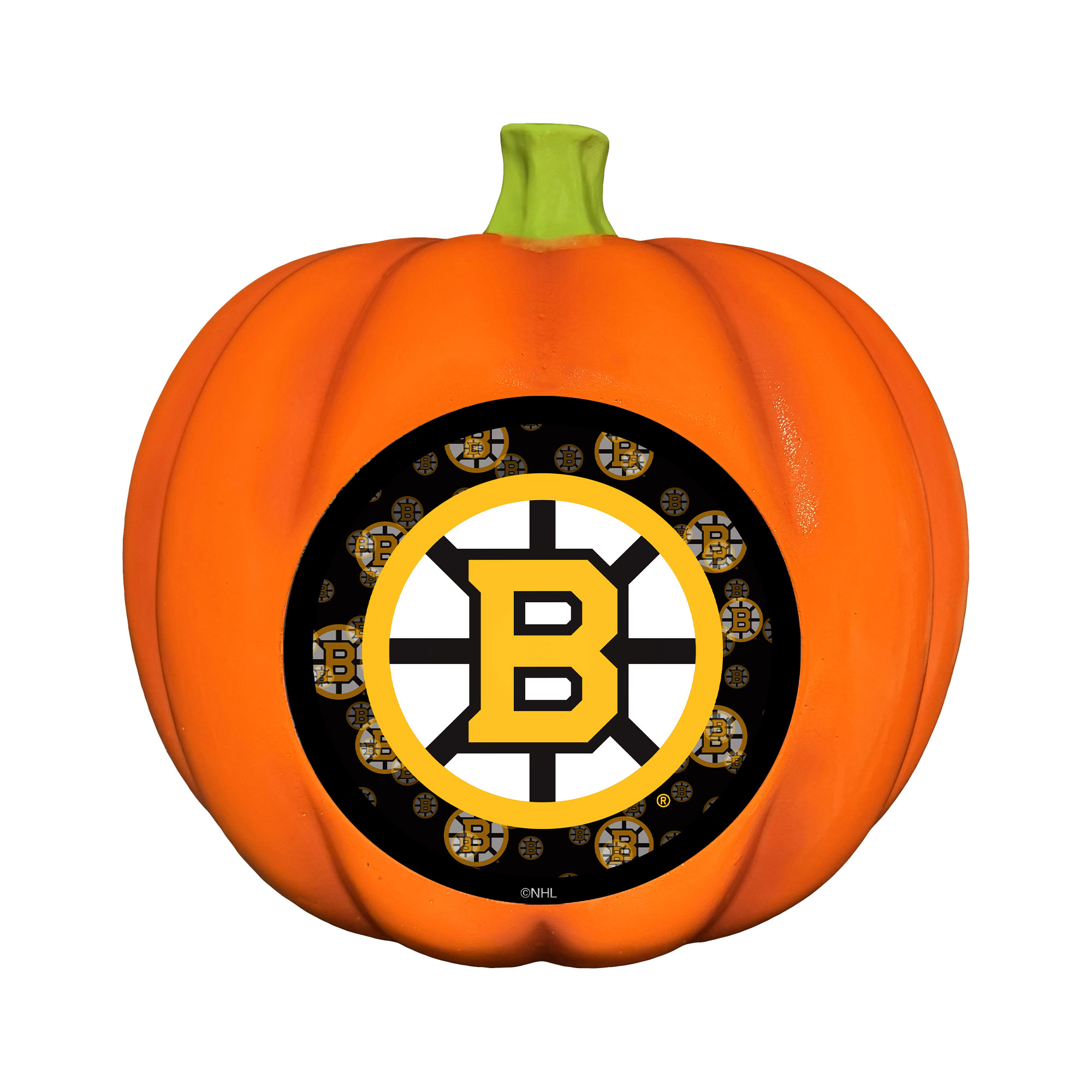 Boston Bruins 10" LED 3D Logo Resin Pumpkin