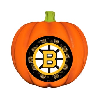 Boston Bruins 10" LED 3D Logo Resin Pumpkin