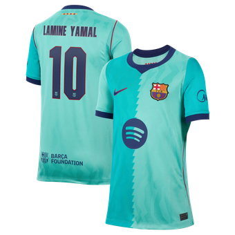 Youth Nike Lamine Yamal Turquoise Barcelona 2026/27 Third Stadium Replica Jersey
