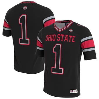Unisex GameDay Greats Ohio State Buckeyes Lightweight Collegiate Football Blackout Fashion Jersey