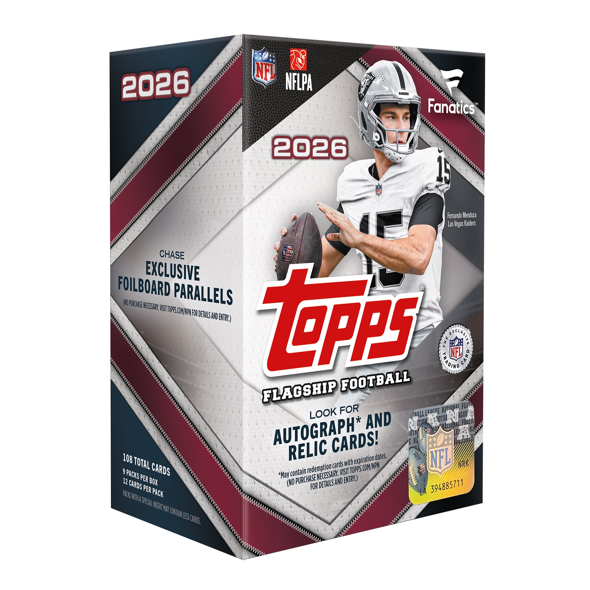 2026 Topps Flagship Football Factory Sealed Fanatics Exclusive Value Box
