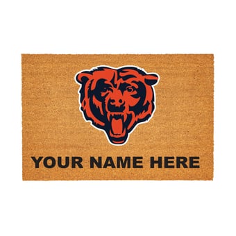 Chicago Bears 24" x 36" Team Logo Personalized Coir Door Mat