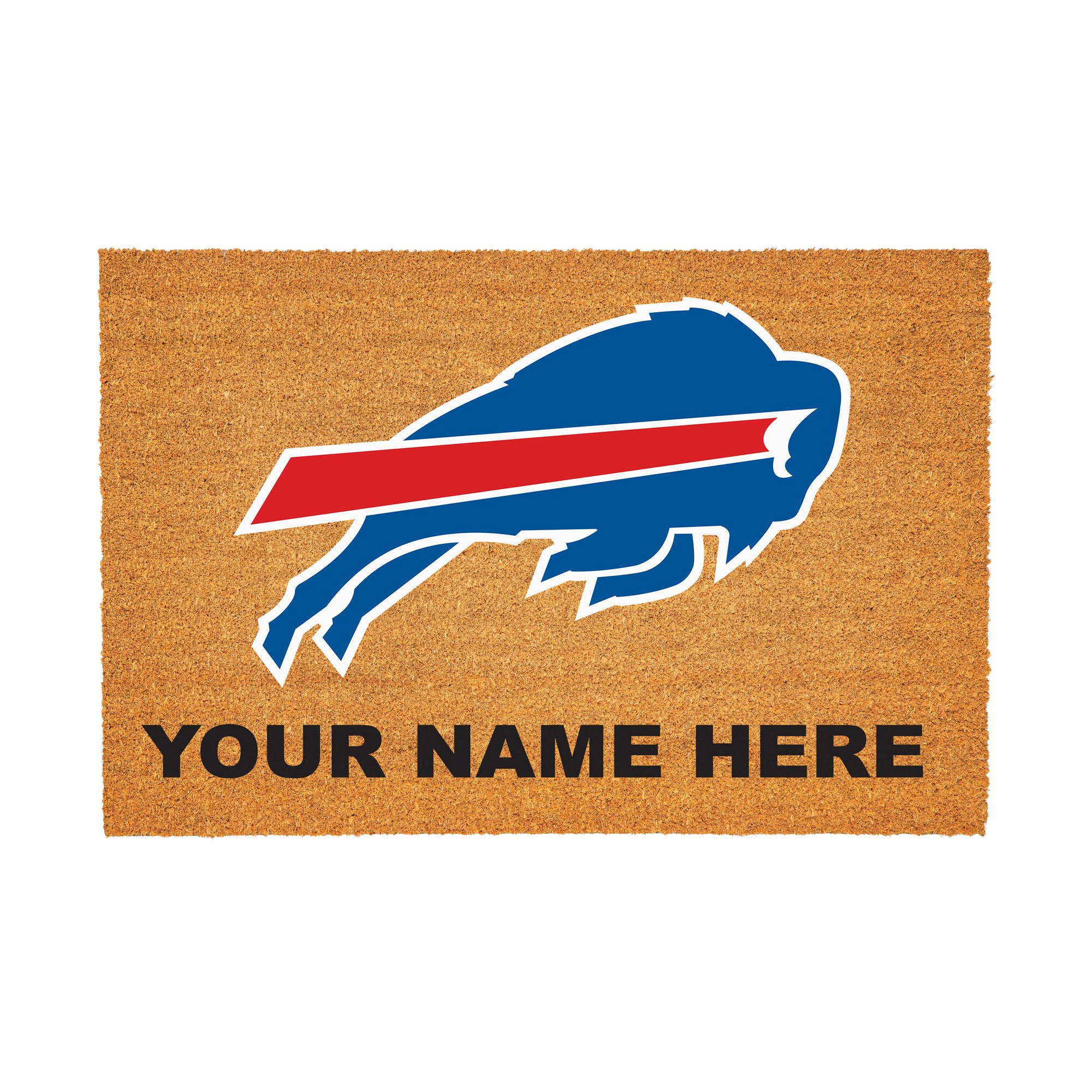 Buffalo Bills 24" x 36" Team Logo Personalized Coir Door Mat