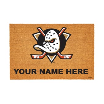 Anaheim Ducks 24" x 36" Team Logo Personalized Coir Door Mat