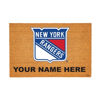 New York Rangers 24" x 36" Team Logo Personalized Coir Door Mat