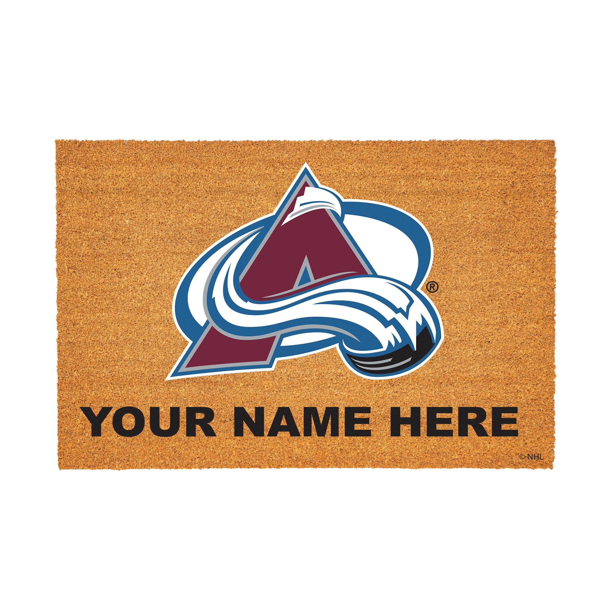 Colorado Avalanche 24" x 36" Team Logo Personalized Coir Door Mat