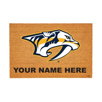 Nashville Predators 24" x 36" Team Logo Personalized Coir Door Mat