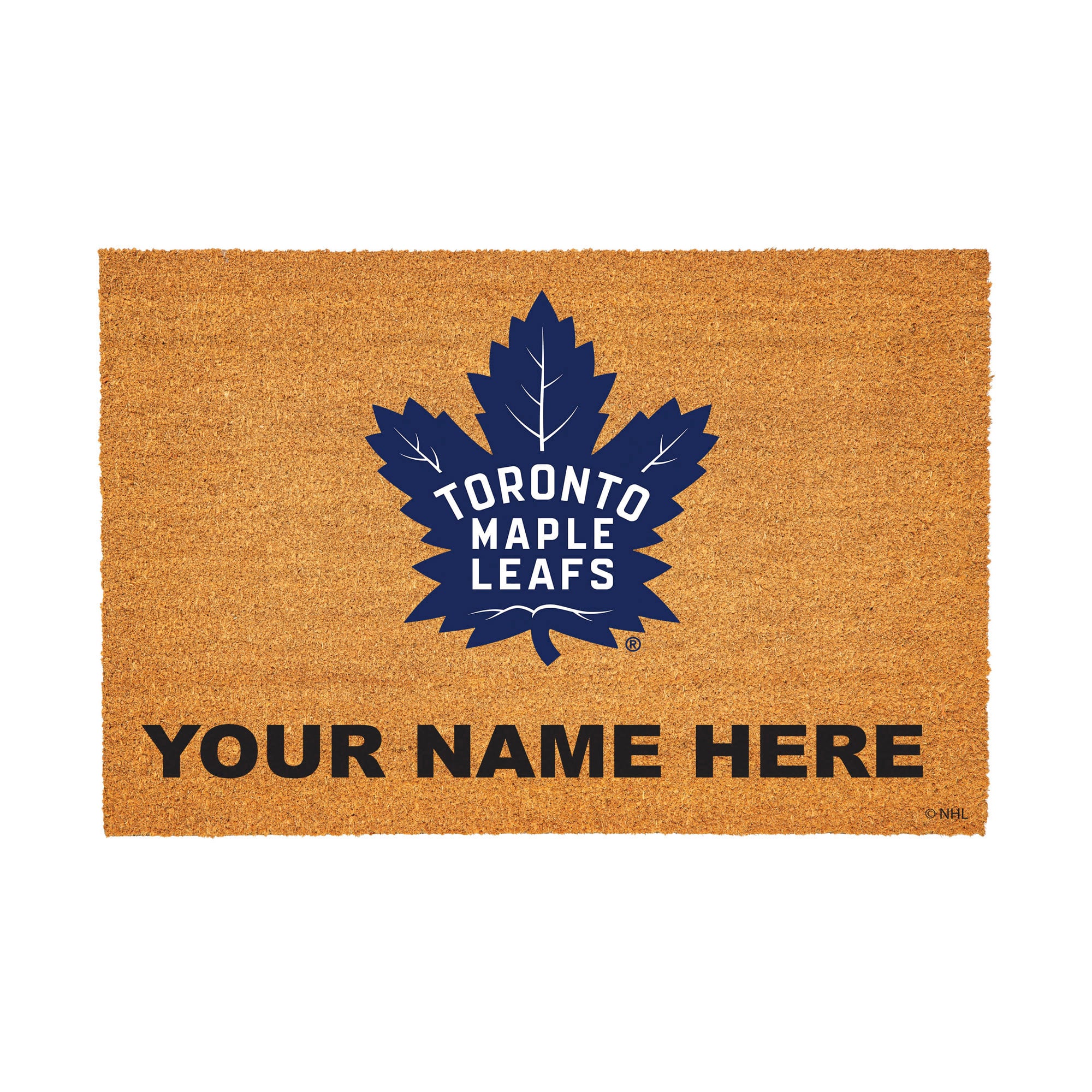 Toronto Maple Leafs 24" x 36" Team Logo Personalized Coir Door Mat