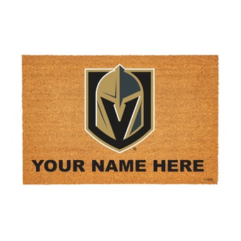 Vegas Golden Knights 24" x 36" Team Logo Personalized Coir Door Mat