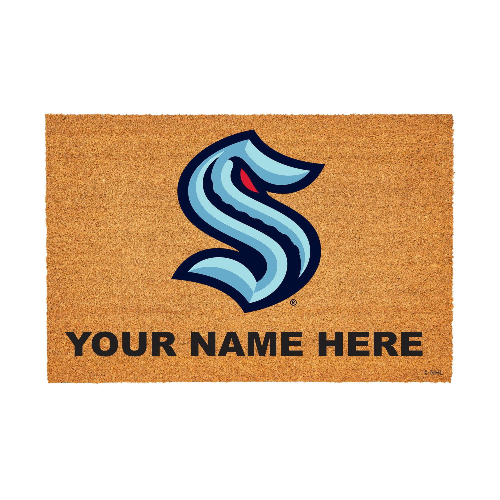 Seattle Kraken 24" x 36" Team Logo Personalized Coir Door Mat