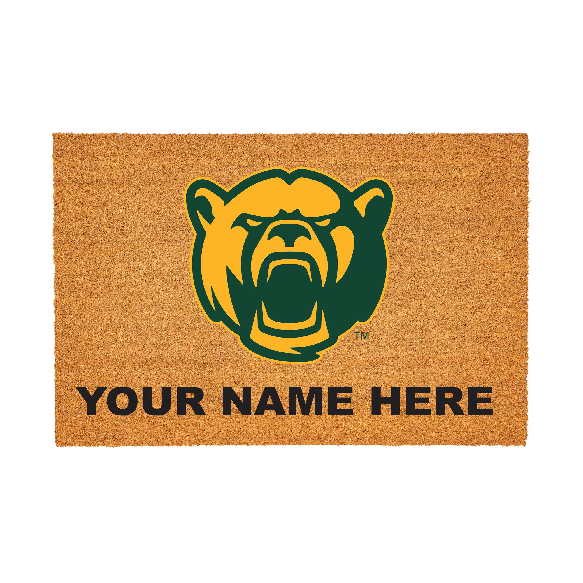 Baylor Bears 24" x 36" Team Logo Personalized Coir Door Mat