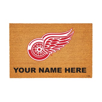 Detroit Red Wings 24" x 36" Team Logo Personalized Coir Door Mat