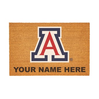 Arizona Wildcats 24" x 36" Team Logo Personalized Coir Door Mat