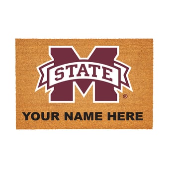 Mississippi State Bulldogs 24" x 36" Team Logo Personalized Coir Door Mat