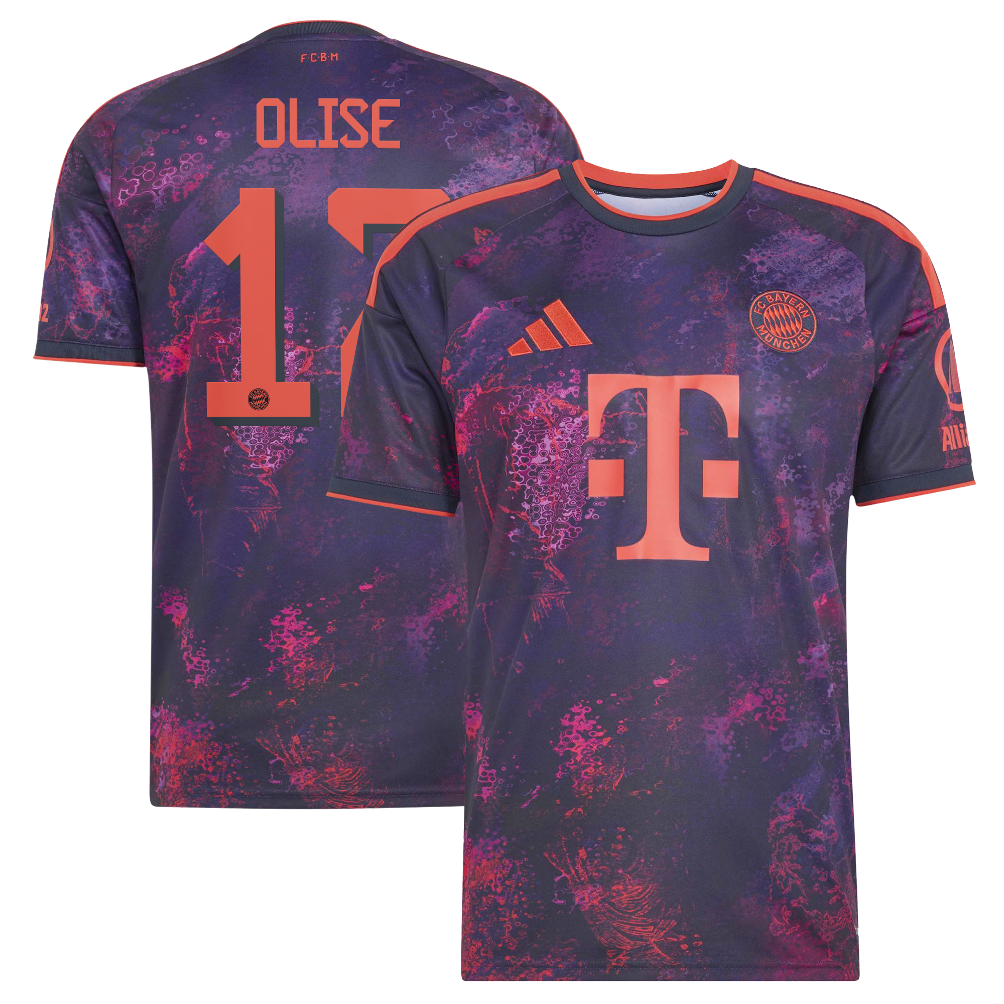 Men's adidas Michael Olise Purple Bayern Munich 2026/27 Third Replica Jersey