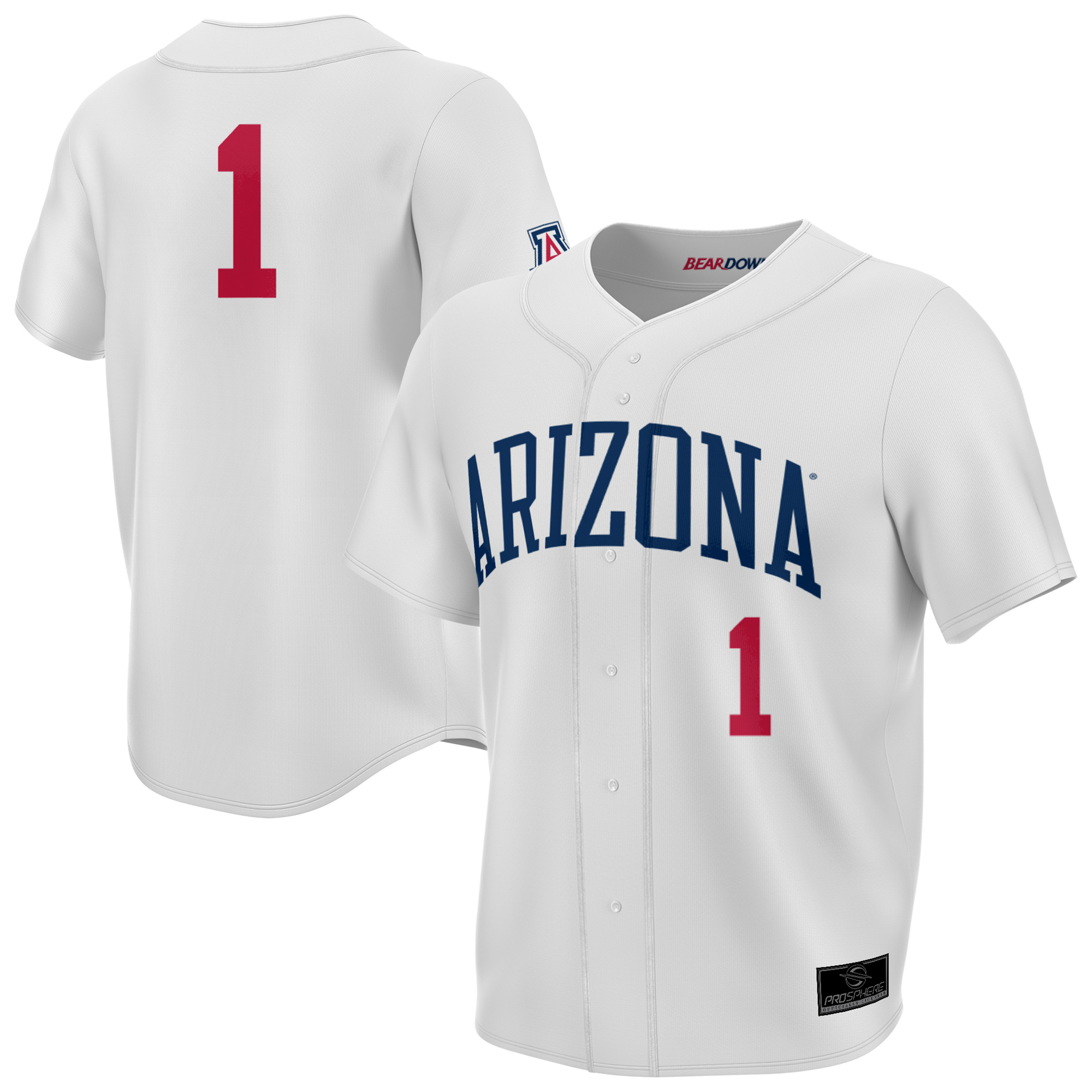 Unisex GameDay Greats White Arizona Wildcats Lightweight Collegiate Baseball Fashion Jersey