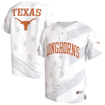 Unisex GameDay Greats White Texas Longhorns Lightweight Collegiate Baseball Americana Fashion Jersey