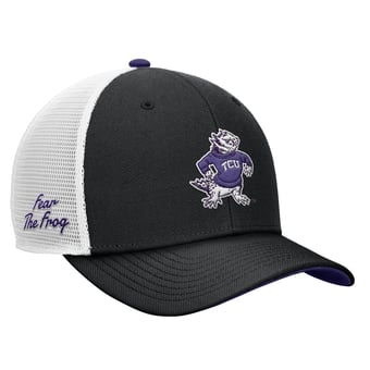 Men's Nike Black TCU Horned Frogs Legacy Mascot Adjustable Trucker Hat