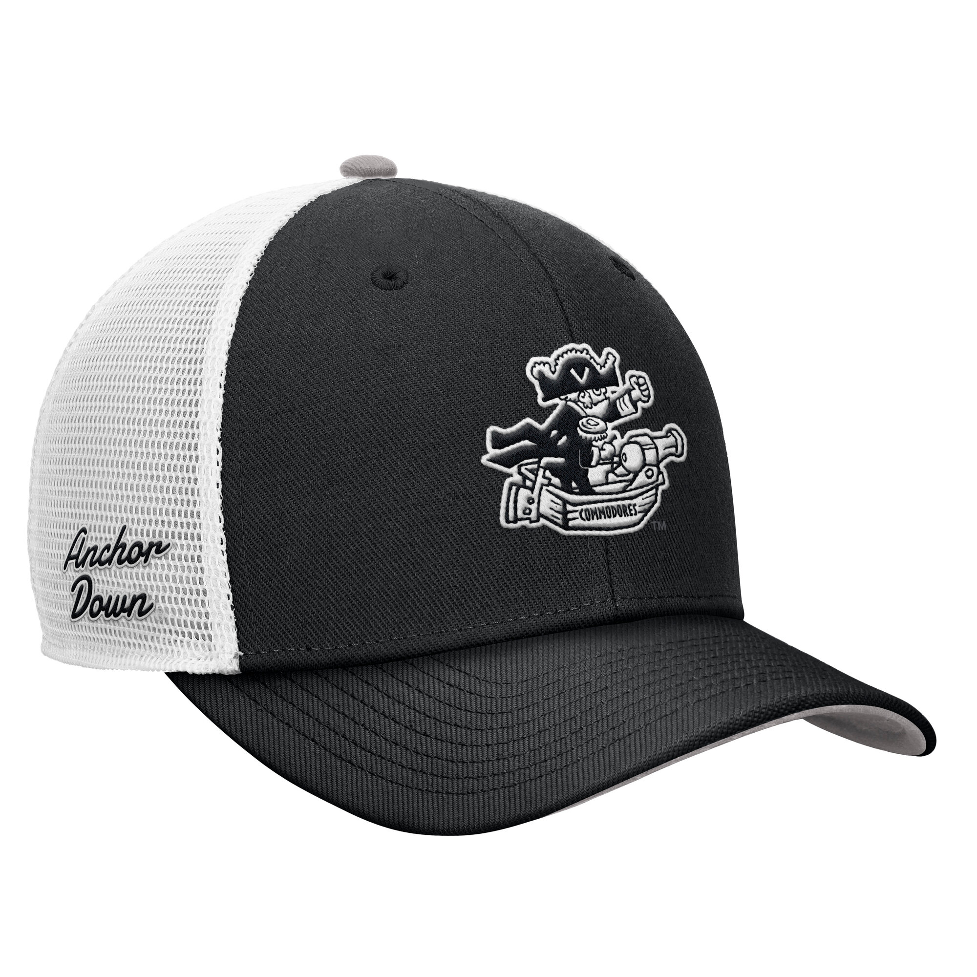 Men's Nike Black Vanderbilt Commodores Legacy Mascot Adjustable Trucker Hat