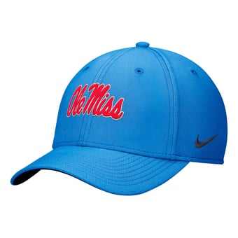 Men's Nike Powder Blue Ole Miss Rebels Primetime SwooshFlex Dri-FIT Hat