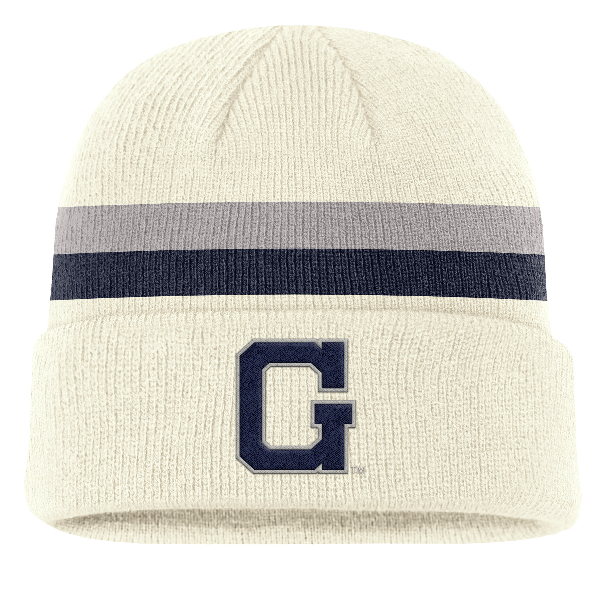 Men's Nike Cream Georgetown Hoyas Legacy Lettered Cuffed Knit Hat
