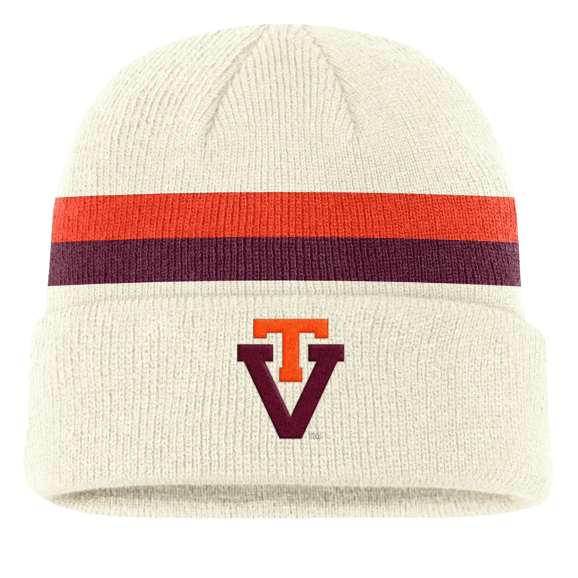 Men's Nike Cream Virginia Tech Hokies Legacy Lettered Cuffed Knit Hat