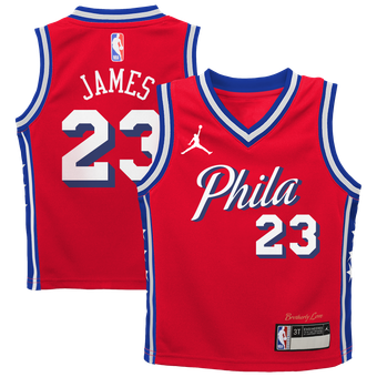 Toddler Jordan Brand LeBron James Red Philadelphia 76ers Swingman Jersey - Statement Edition