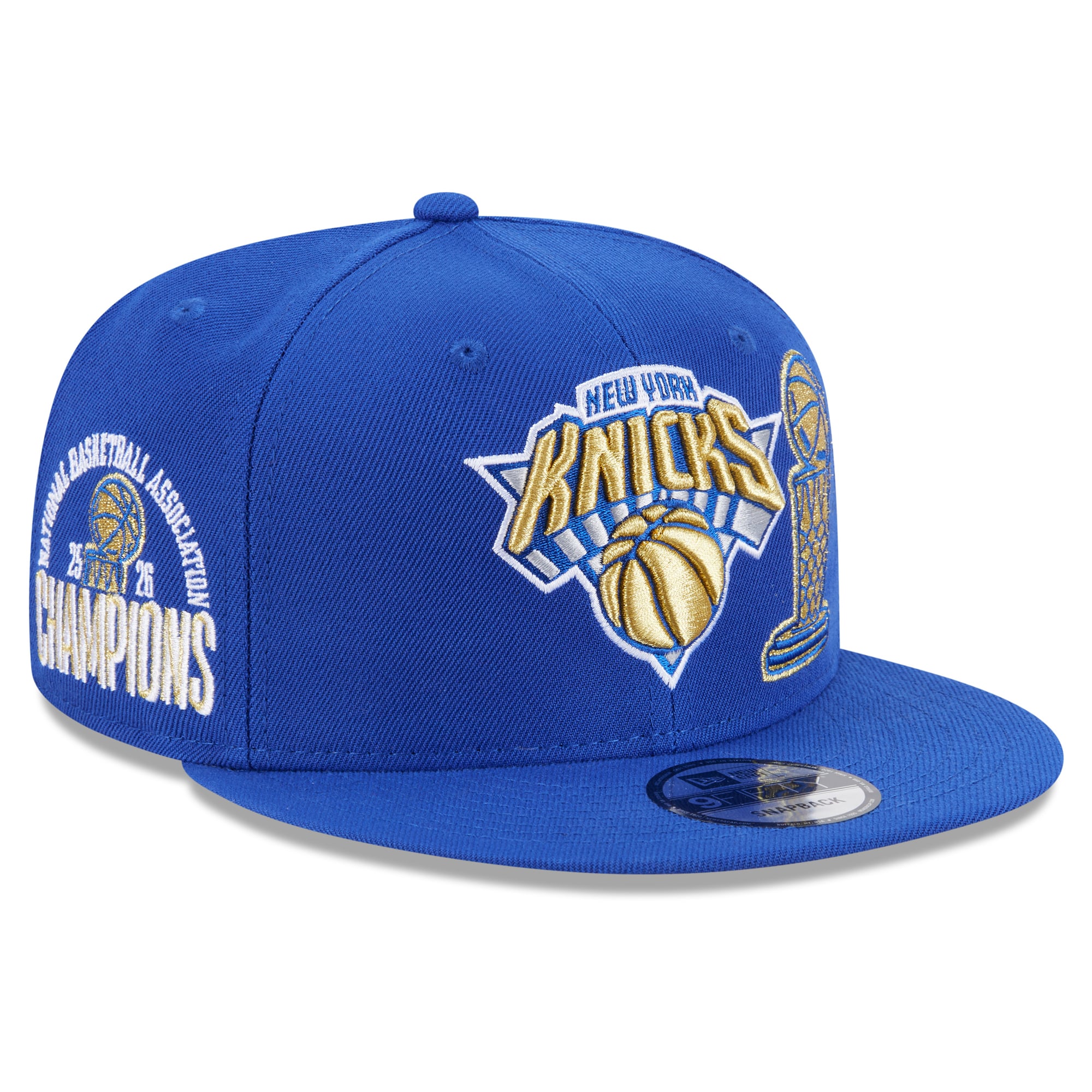 Men's New Era Blue New York Knicks 2026 NBA Finals Champions Ring Ceremony 9FIFTY Snapback Hat