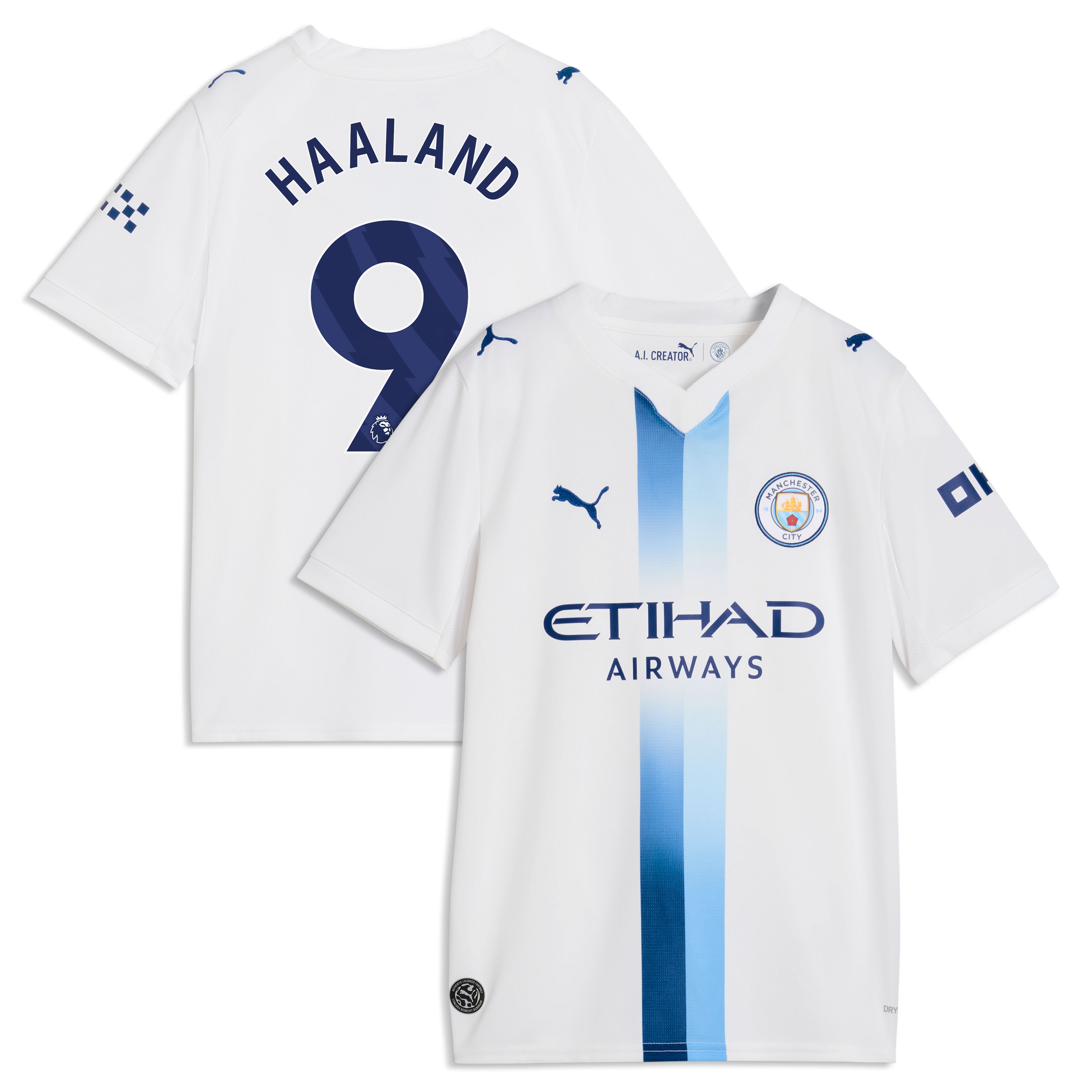 Youth Puma Erling Haaland White Manchester City 2026/27 Third Replica Jersey