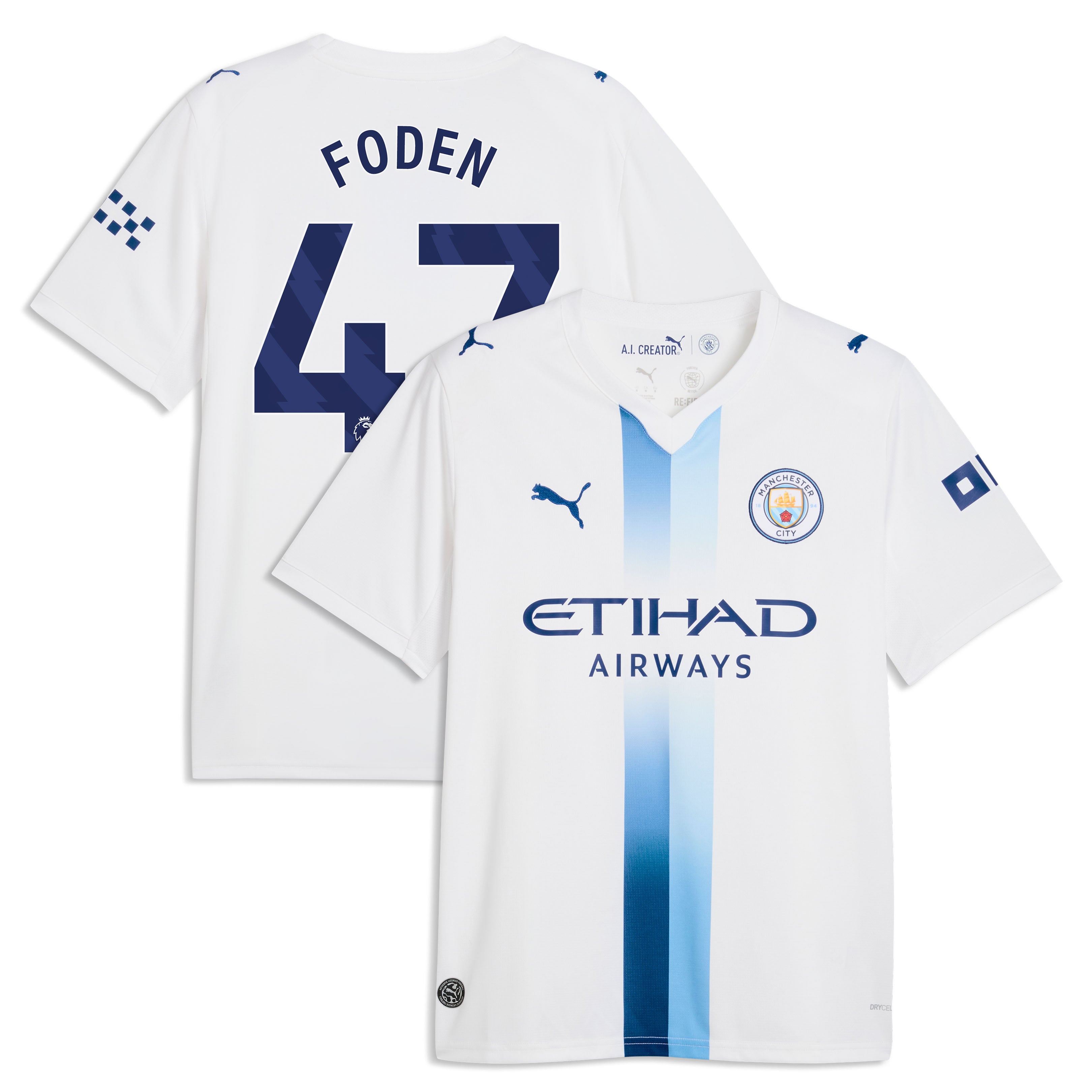 Men's Puma Phil Foden White Manchester City 2026/27 Third Replica Jersey