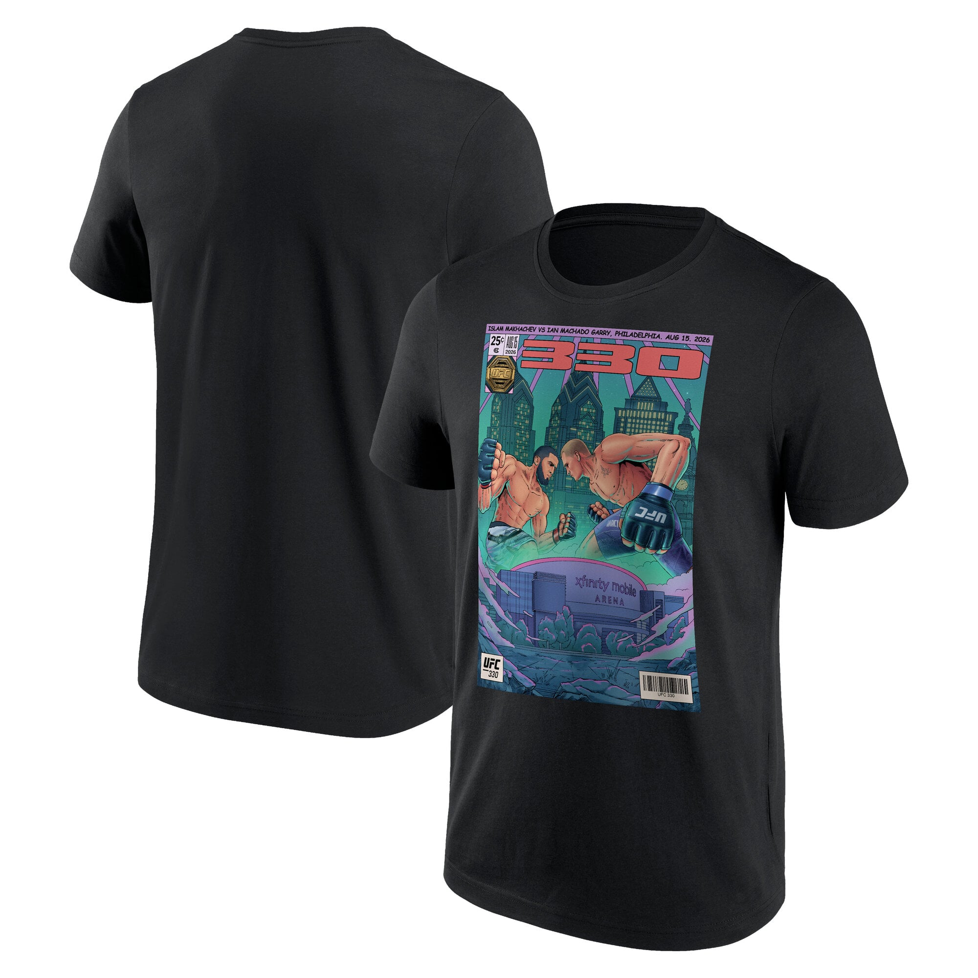 UFC 330 Islam Makhachev vs. Ian Machado Garry Artist Series T-Shirt by Alexander Turkiashvili: retailer-supplied image