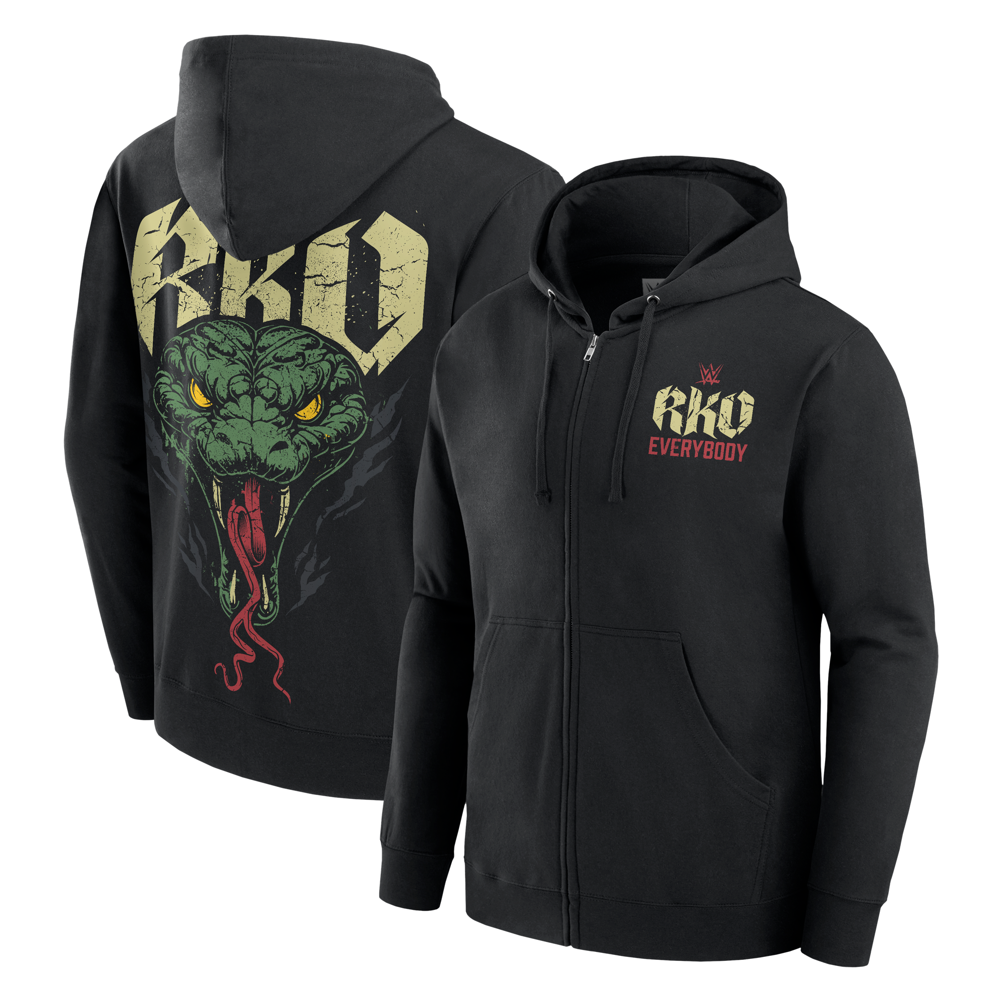 Men's Black Randy Orton RKO Everybody Viper Full-Zip Hoodie