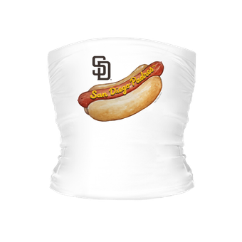 Women's Tiny Turnip White San Diego Padres Hot Dog Tube Top