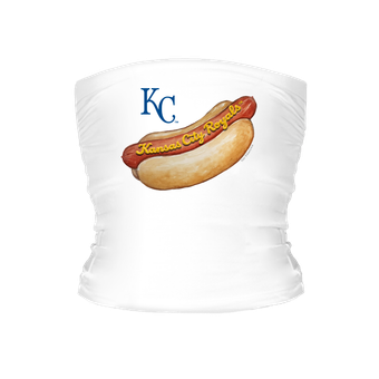 Women's Tiny Turnip White Kansas City Royals Hot Dog Tube Top