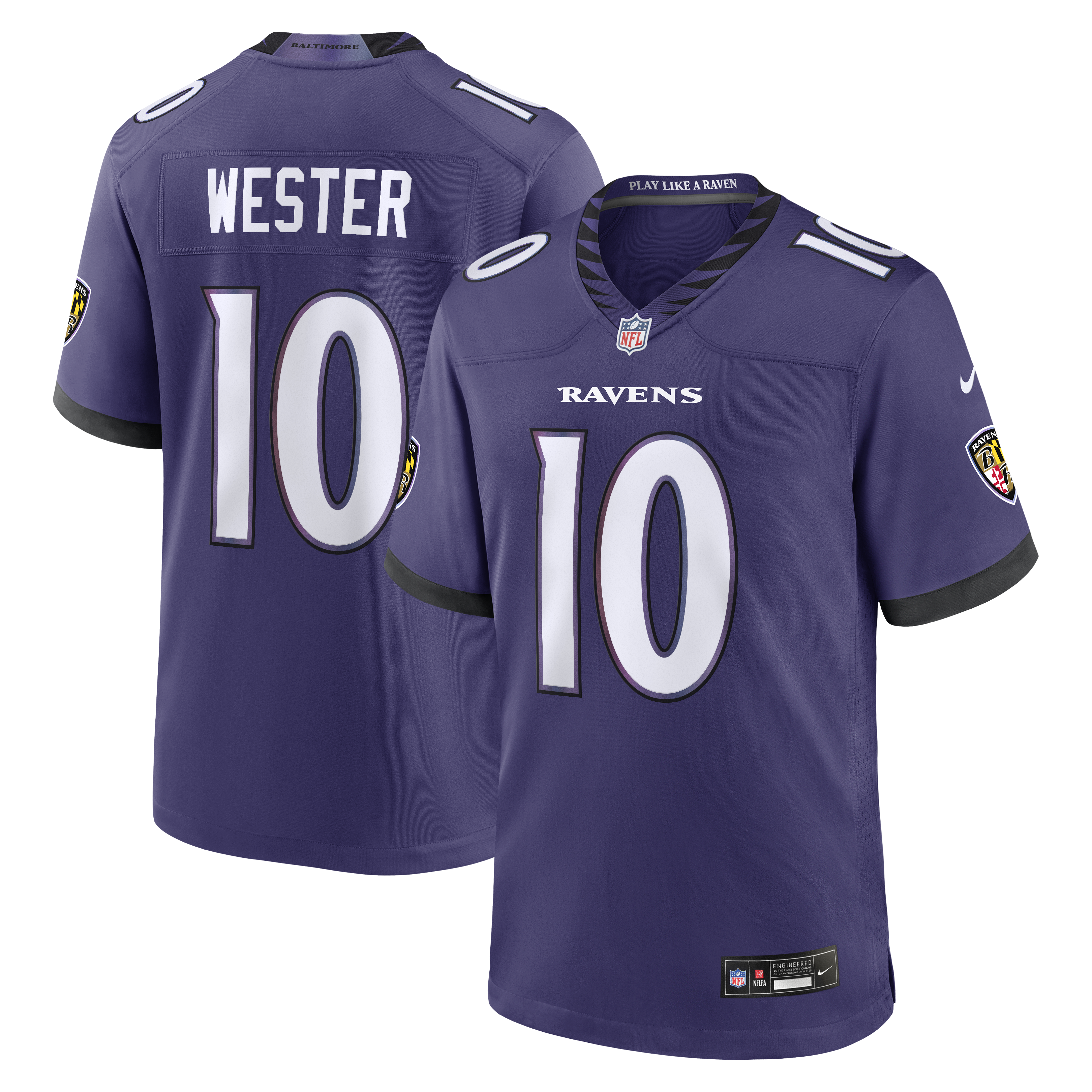 Men's Nike LaJohntay Wester Purple Baltimore Ravens Team Game Jersey