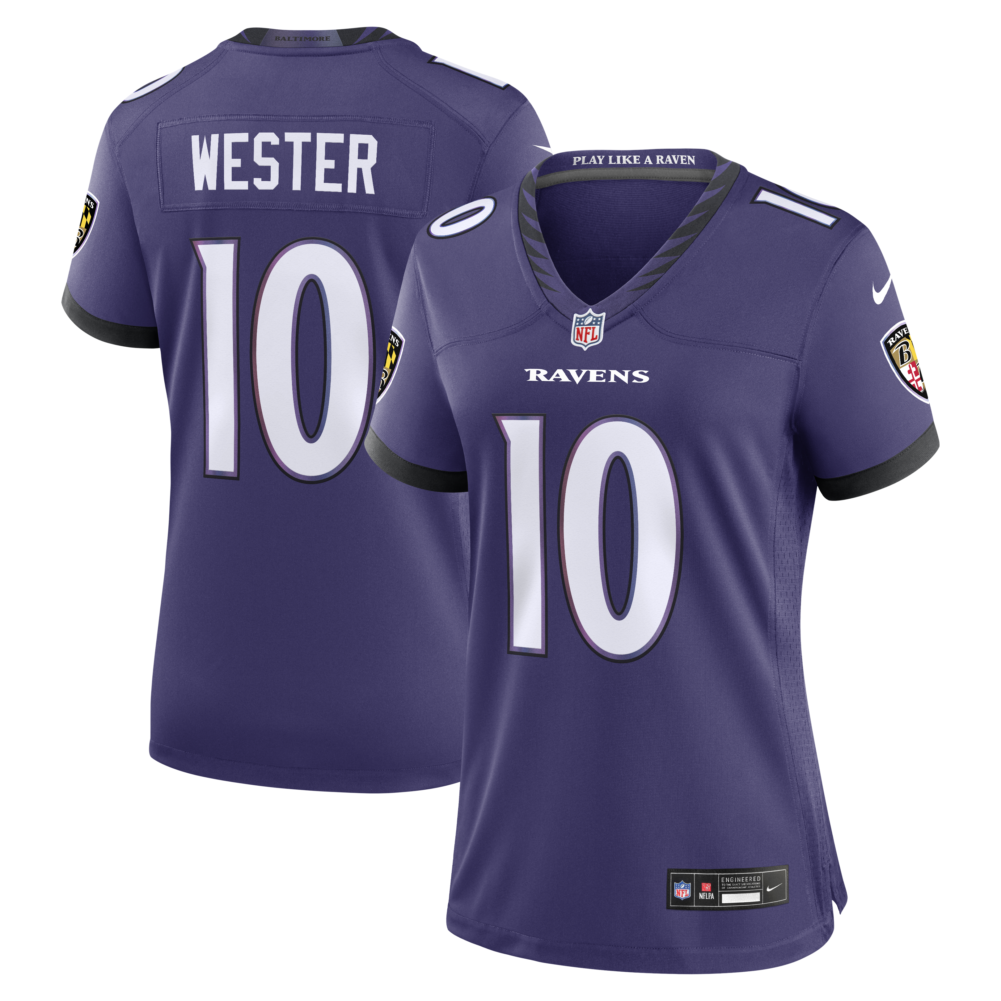 Women's Nike LaJohntay Wester Purple Baltimore Ravens Team Game Jersey