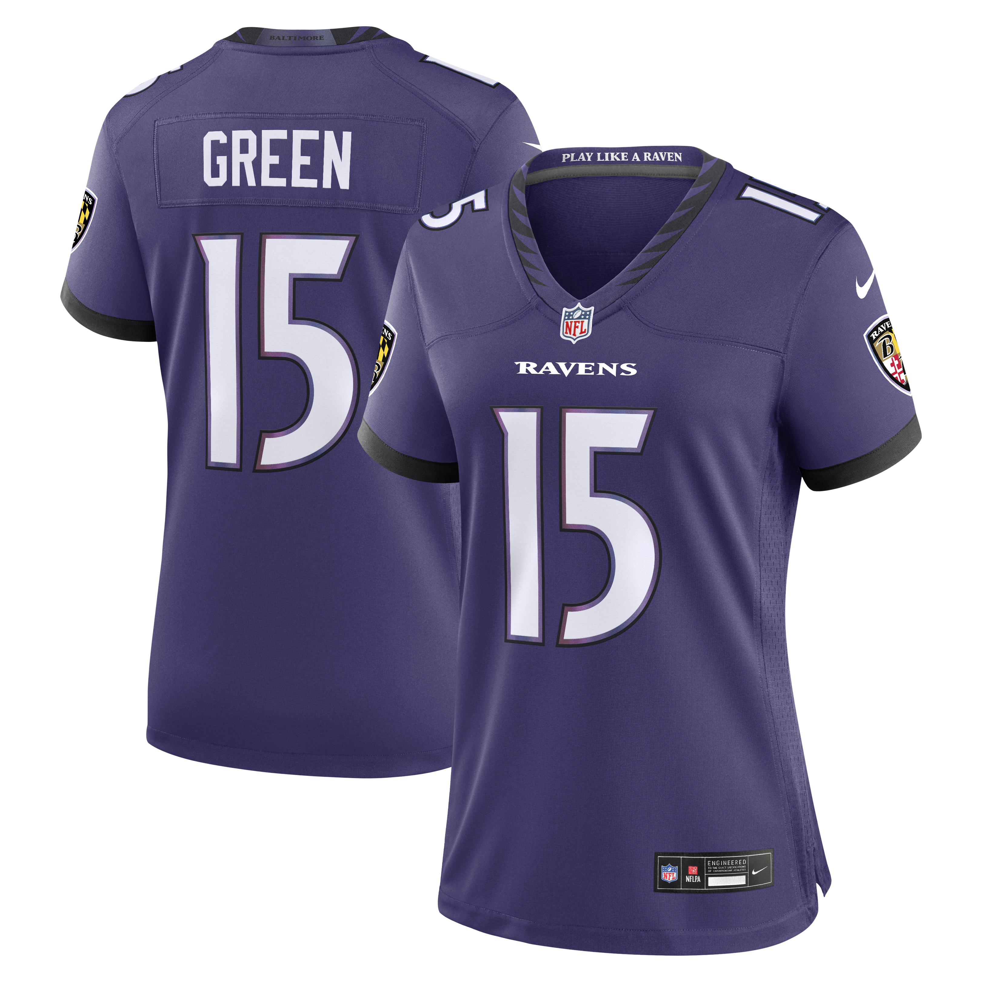Women's Nike Mike Green Purple Baltimore Ravens Team Game Jersey
