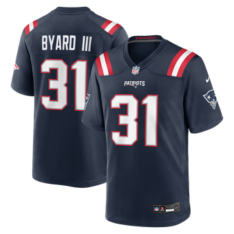 Men's Nike Kevin Byard III Navy New England Patriots Team Game Jersey
