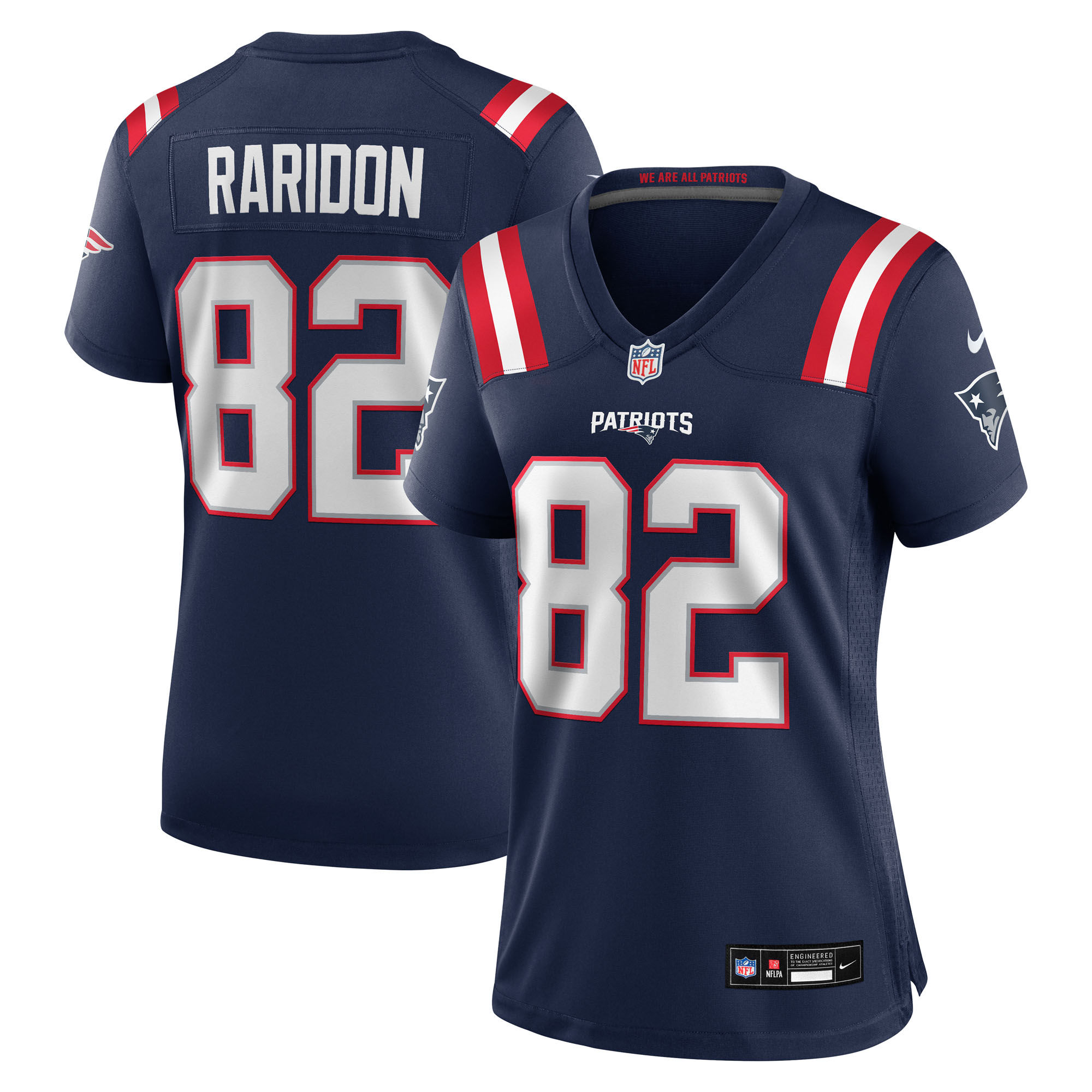 Women's Nike Eli Raridon Navy New England Patriots Team Game Jersey