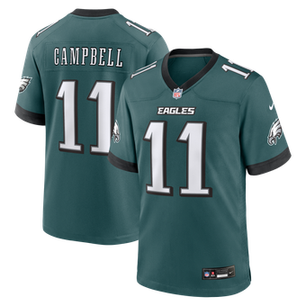 Men's Nike Jihaad Campbell Midnight Green Philadelphia Eagles Team Game Jersey