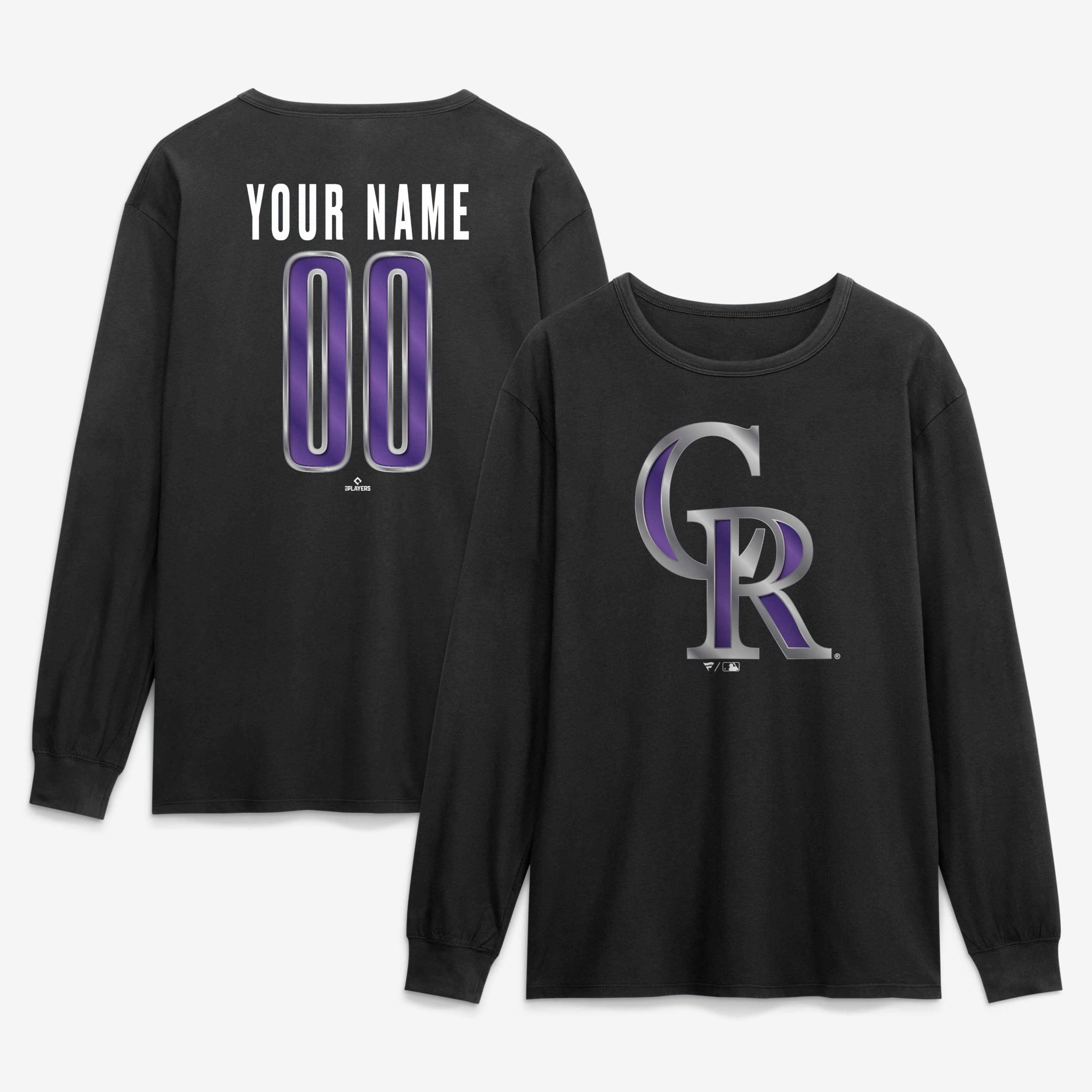 Men’s Black Colorado Rockies Metallic Mascot Personalized Name & Number Long Sleeve T-Shirt Men’s Black Colorado Rockies Metallic Mascot Personalized Name & Number Long Sleeve T-Shirt