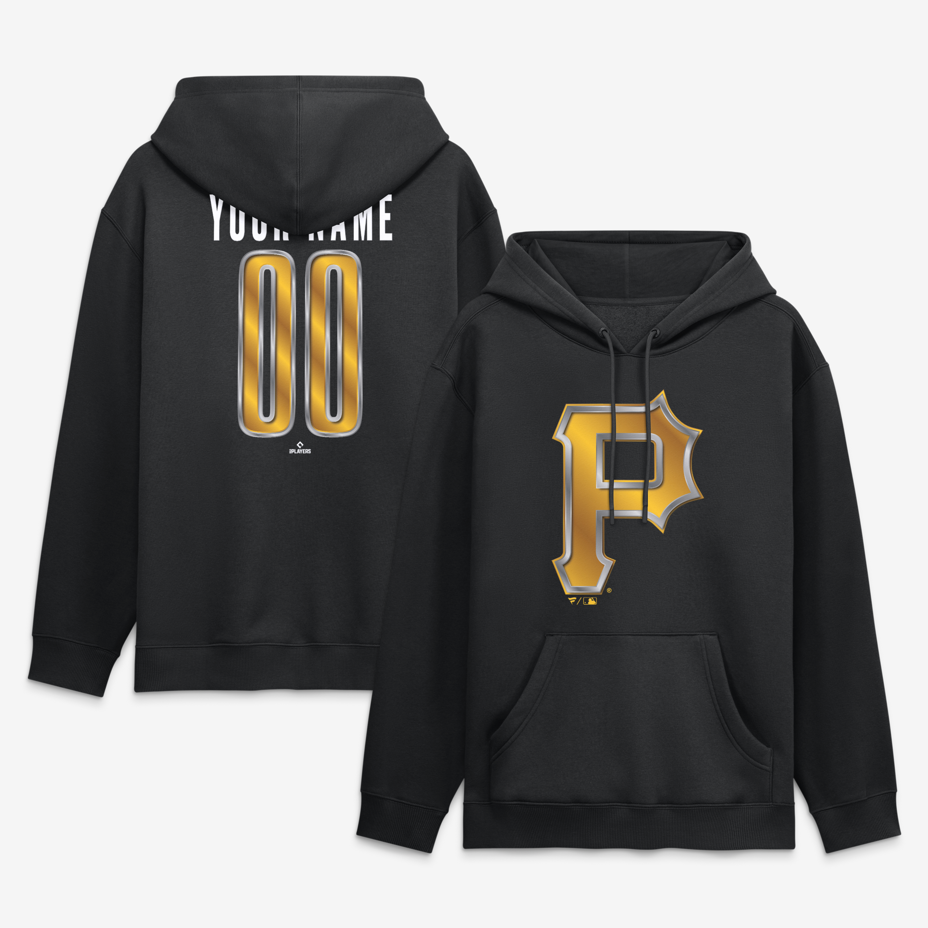 Men’s Black Pittsburgh Pirates Metallic Mascot Personalized Name & Number Hoodie Men’s Black Pittsburgh Pirates Metallic Mascot Personalized Name & Number Hoodie